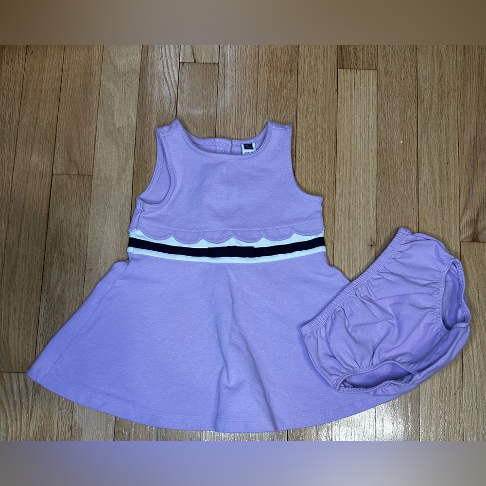 Janie and Jack Lilac Sleeveless Baby Dress with Bloomers